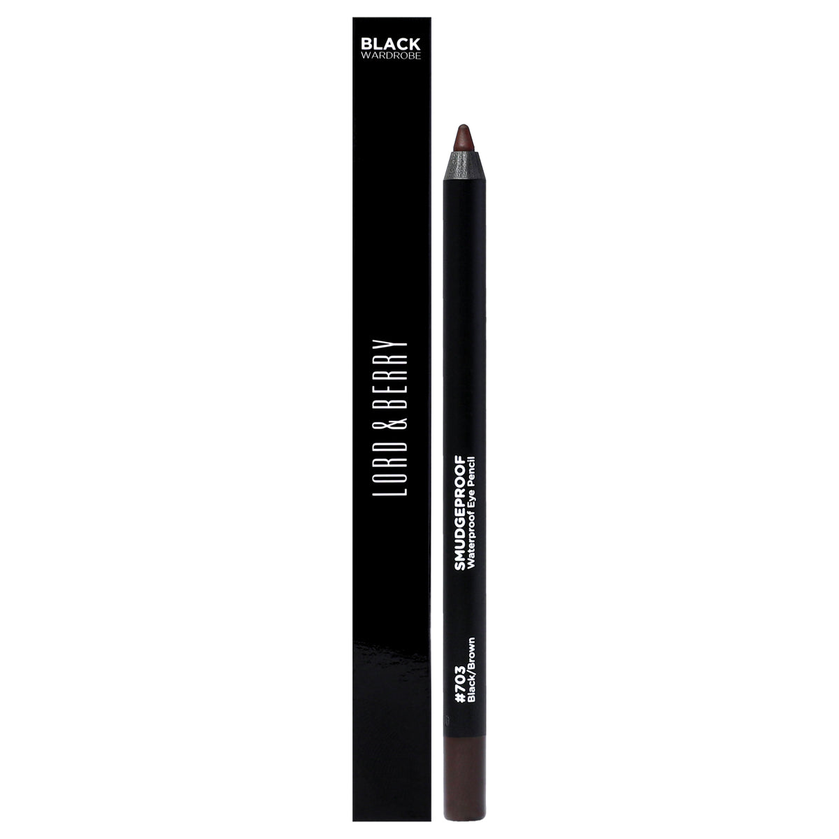 Smudgeproof Waterproof Eye Pencil - 0703 Black-Brown by Lord and Berry for Women - 0.042 oz Eye Pencil