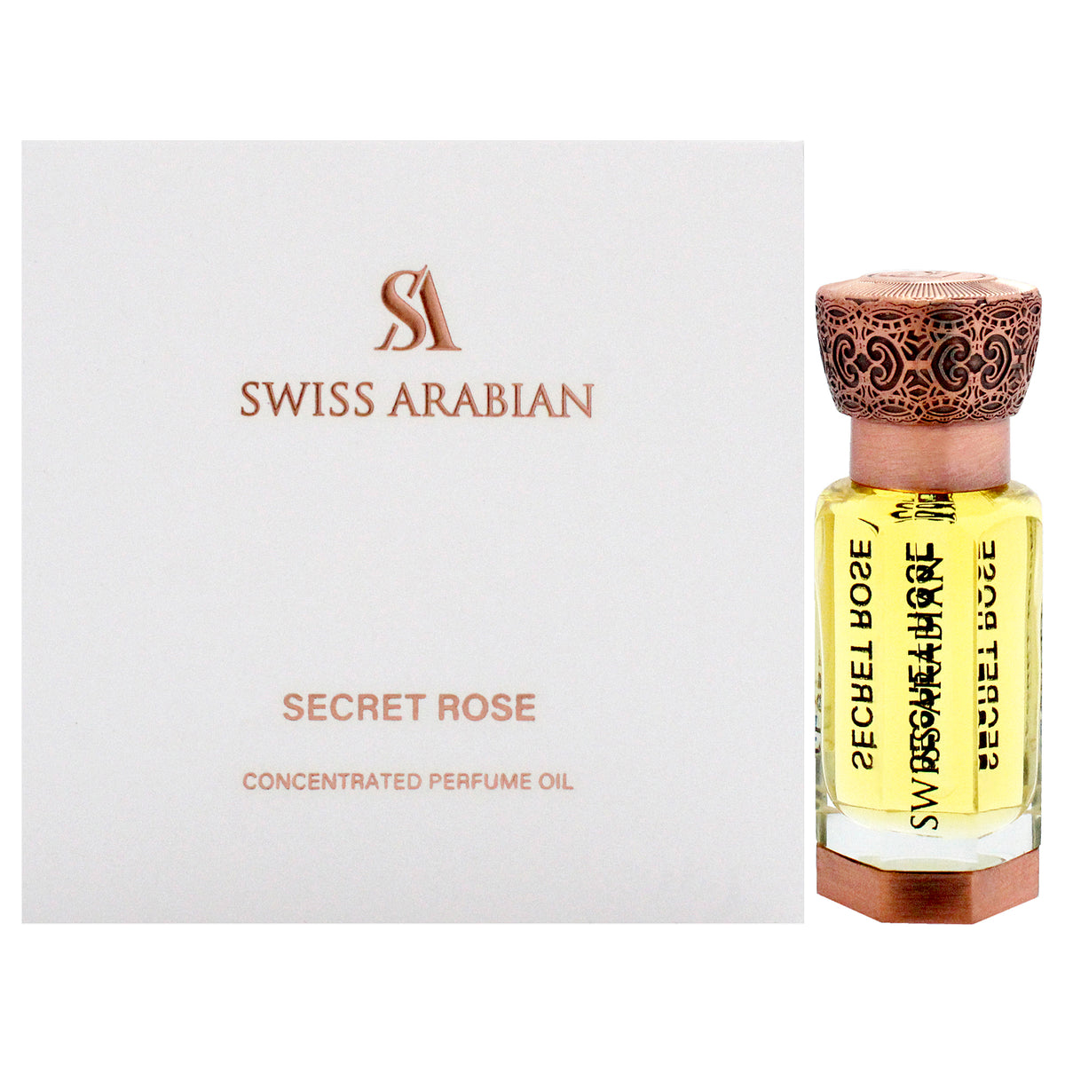 Secret Rose by Swiss Arabian for Unisex - 0.39 oz Perfume Oil