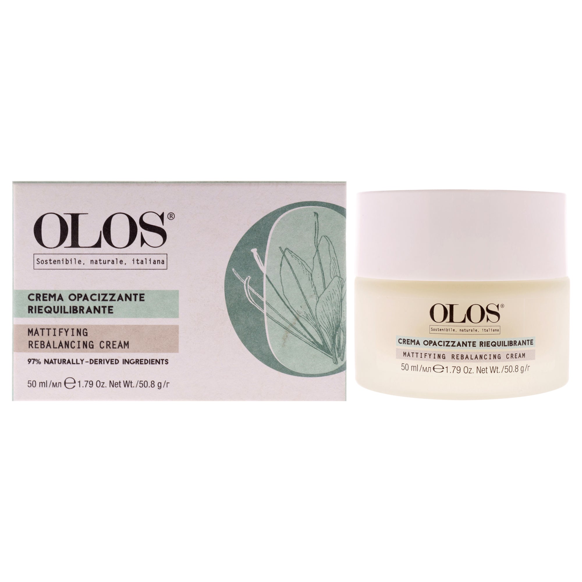 Mattifying Rebalancing Cream by Olos for Unisex - 1.79 oz Cream