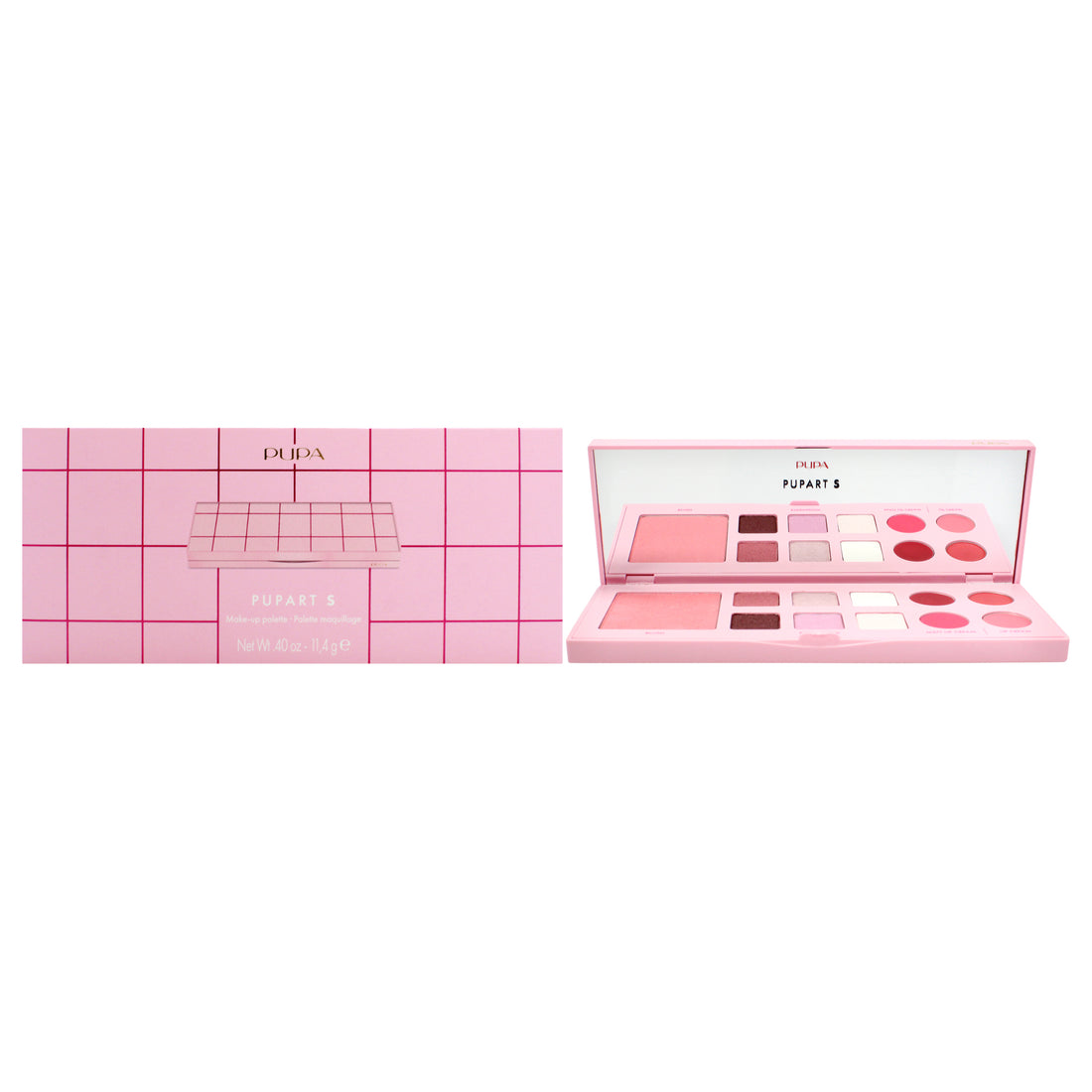 Pupart S Make-Up Palette - 002 Pink by Pupa Milano for Women - 0.4 oz Makeup