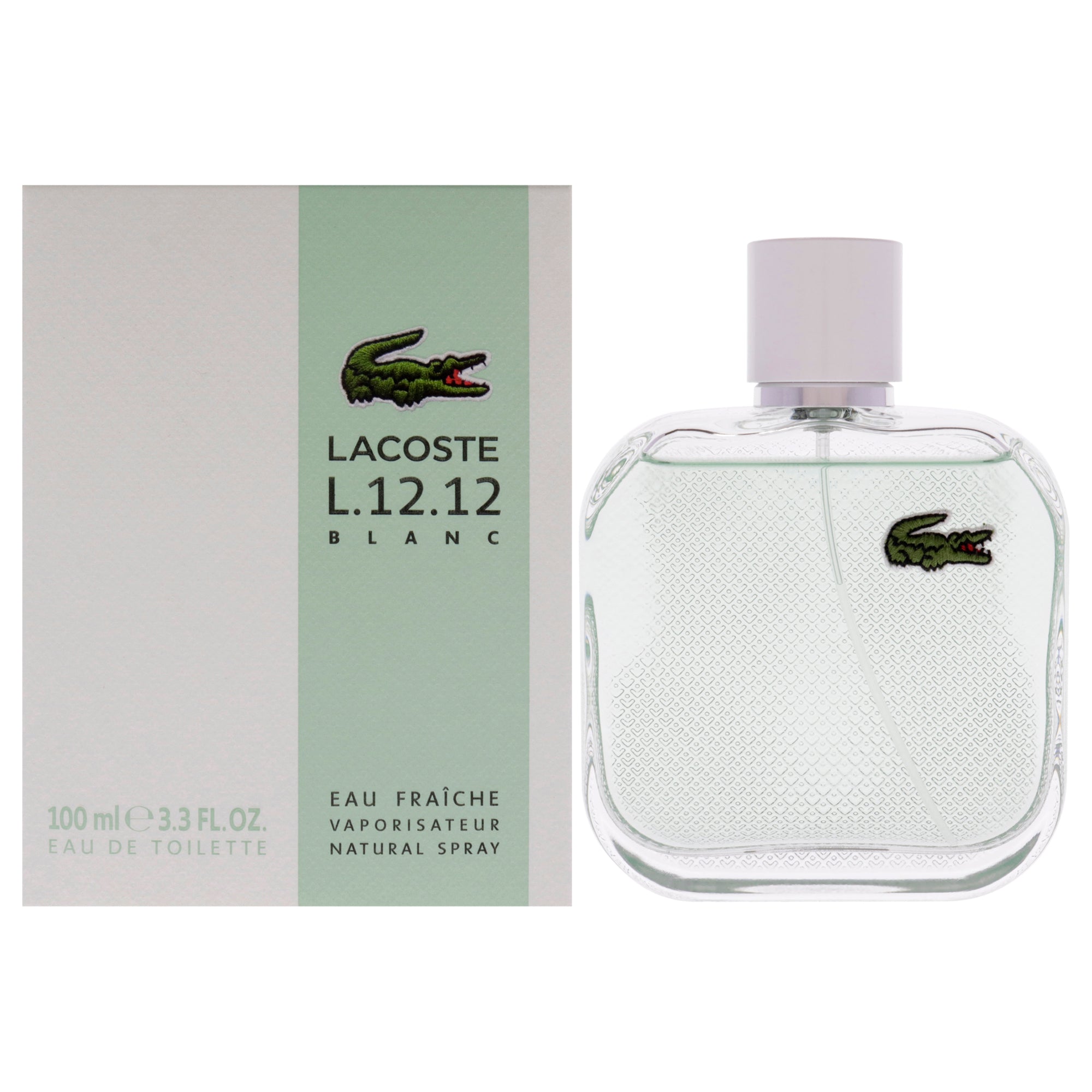 Lacoste Eau De L.12.12 Blanc Eau Fraiche by Lacoste for Men - 3.3 oz EDT Spray