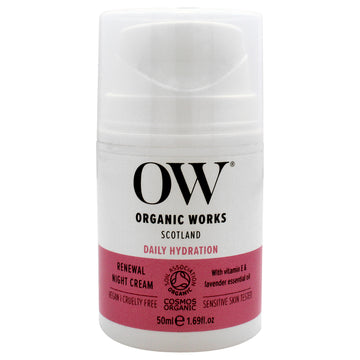Daily Hydration Renewal Night Cream by Organic Works for Unisex - 1.69 oz Cream