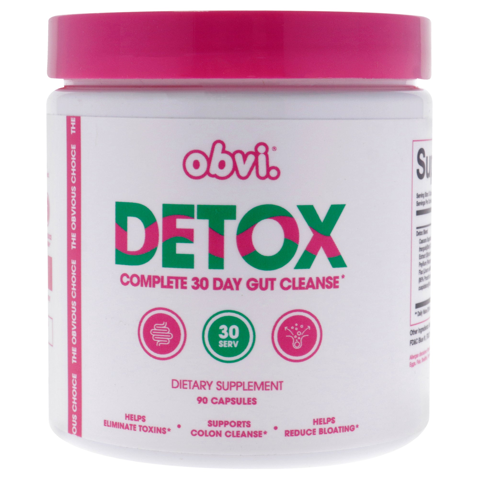 Detox by Obvi for Unisex - 90 Count Dietary Supplement