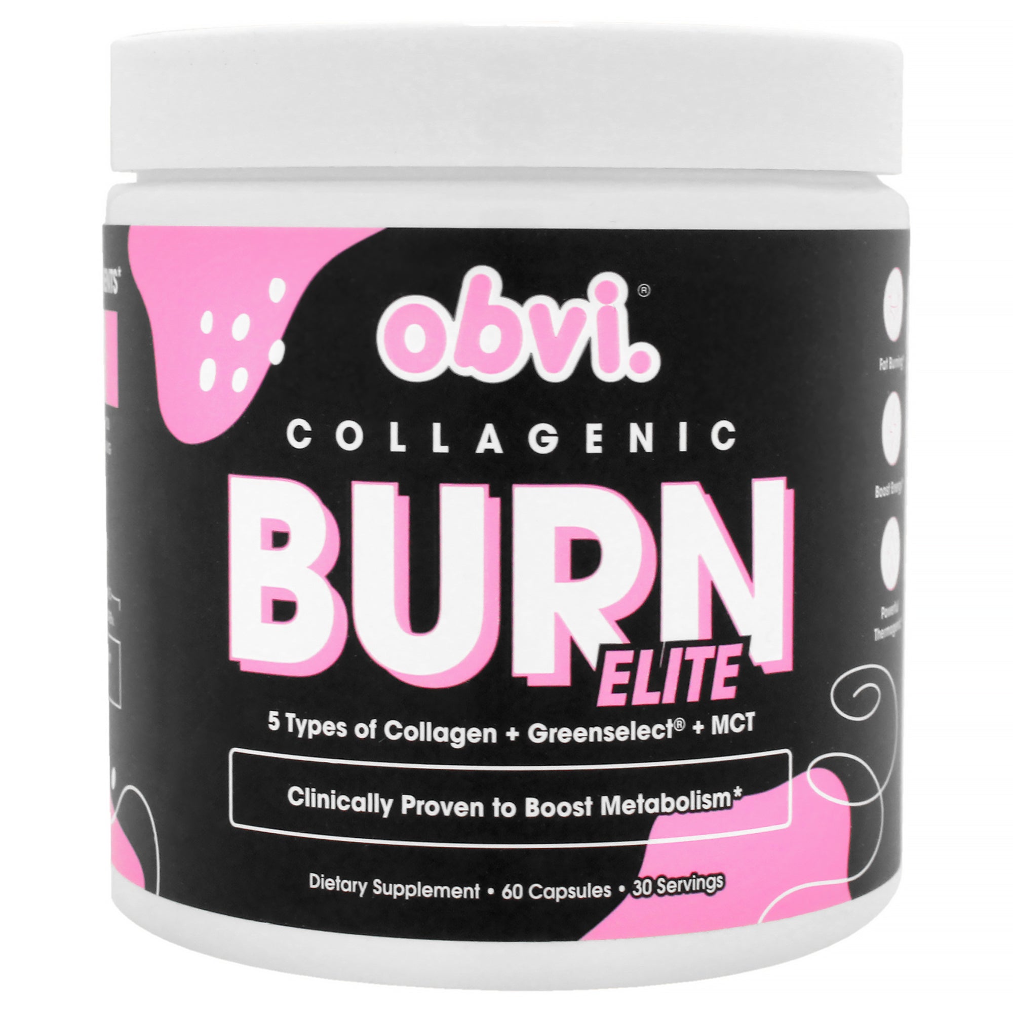 Collagenic Burn Elite by Obvi for Unisex - 60 Count Dietary Supplement
