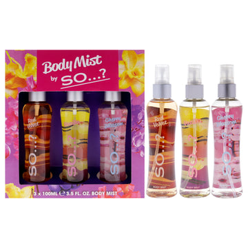 Body Mist by So…? for Women - 3 Pc 3.5oz Body Mist - Red Velvet, 3.5oz Body Mist - Vanilla, 3.5oz Body Mist - Cherry Blossom
