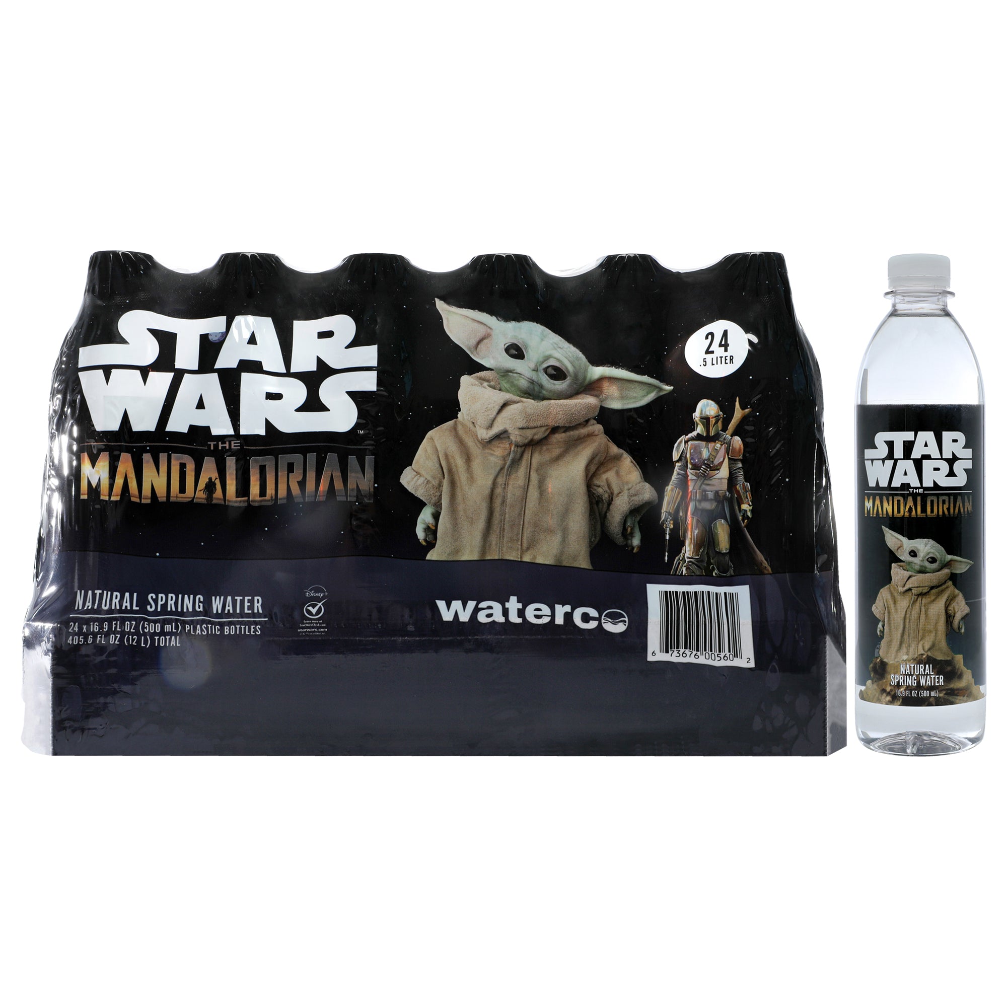Star Wars Mandalorian Water Bottle - Pet Material by Star Wars for Unisex - 24 x 16.9 oz Water