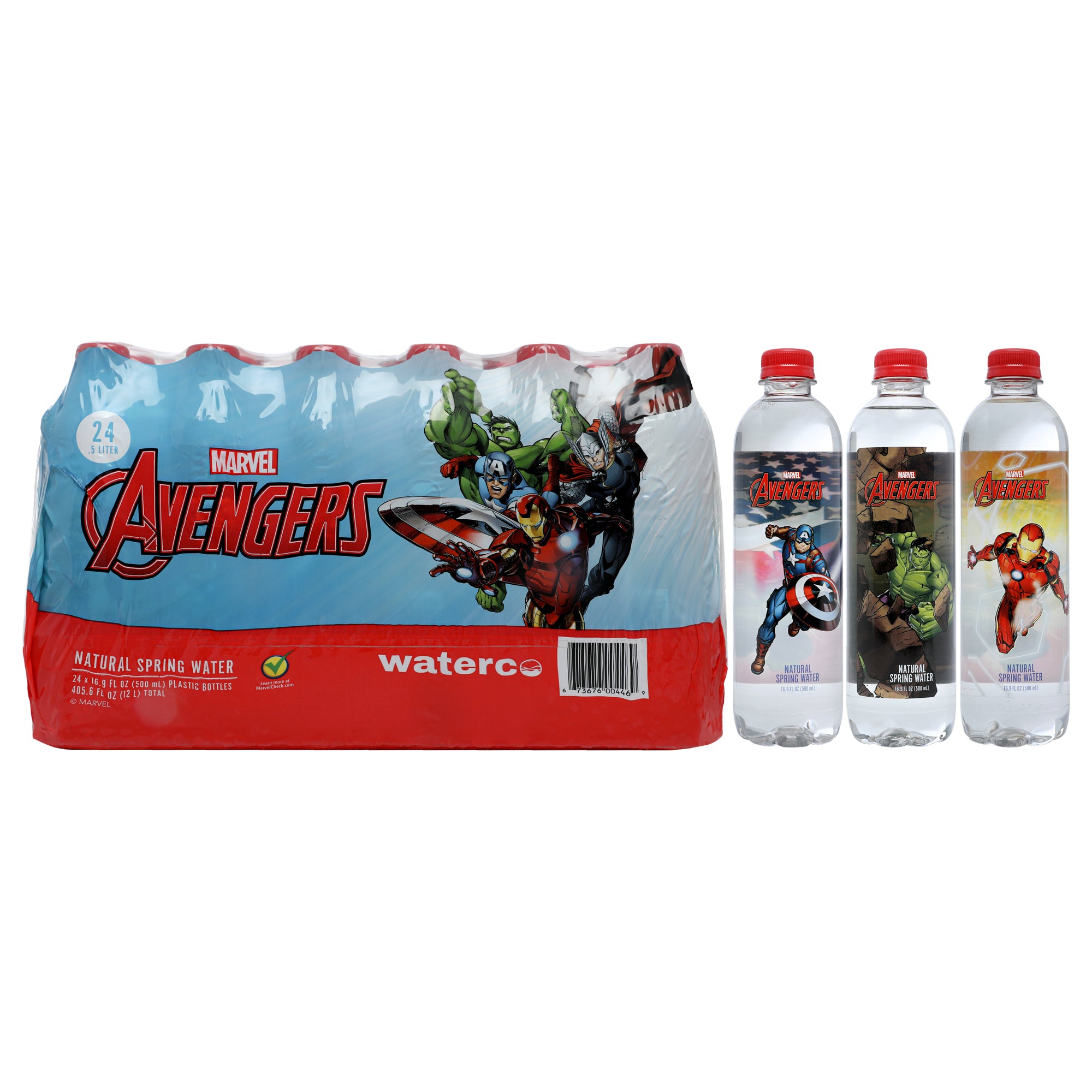 Marvel Avengers Water Bottle - Pet Material by Marvel Avengers for Unisex - 24 x 16.9 oz Water