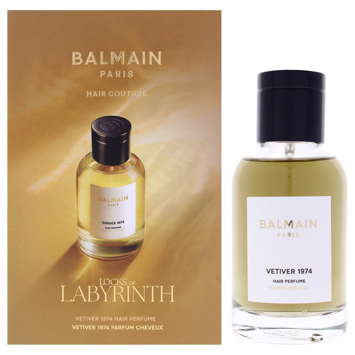 Hair Perfume Locks of Labyrinth Edition - Vetiver 1974 by Balmain Hair Couture for Unisex - 3.38 oz Hair Perfume