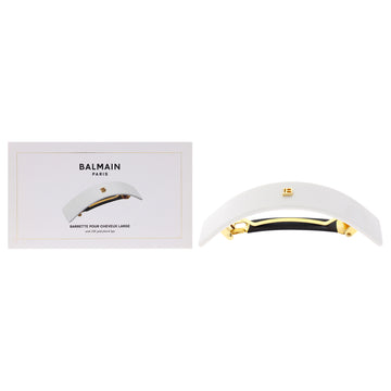Cellulose Acetate Barrette Pour Cheveux Large - White by Balmain Hair Couture for Women - 1 Pc Hair Clip