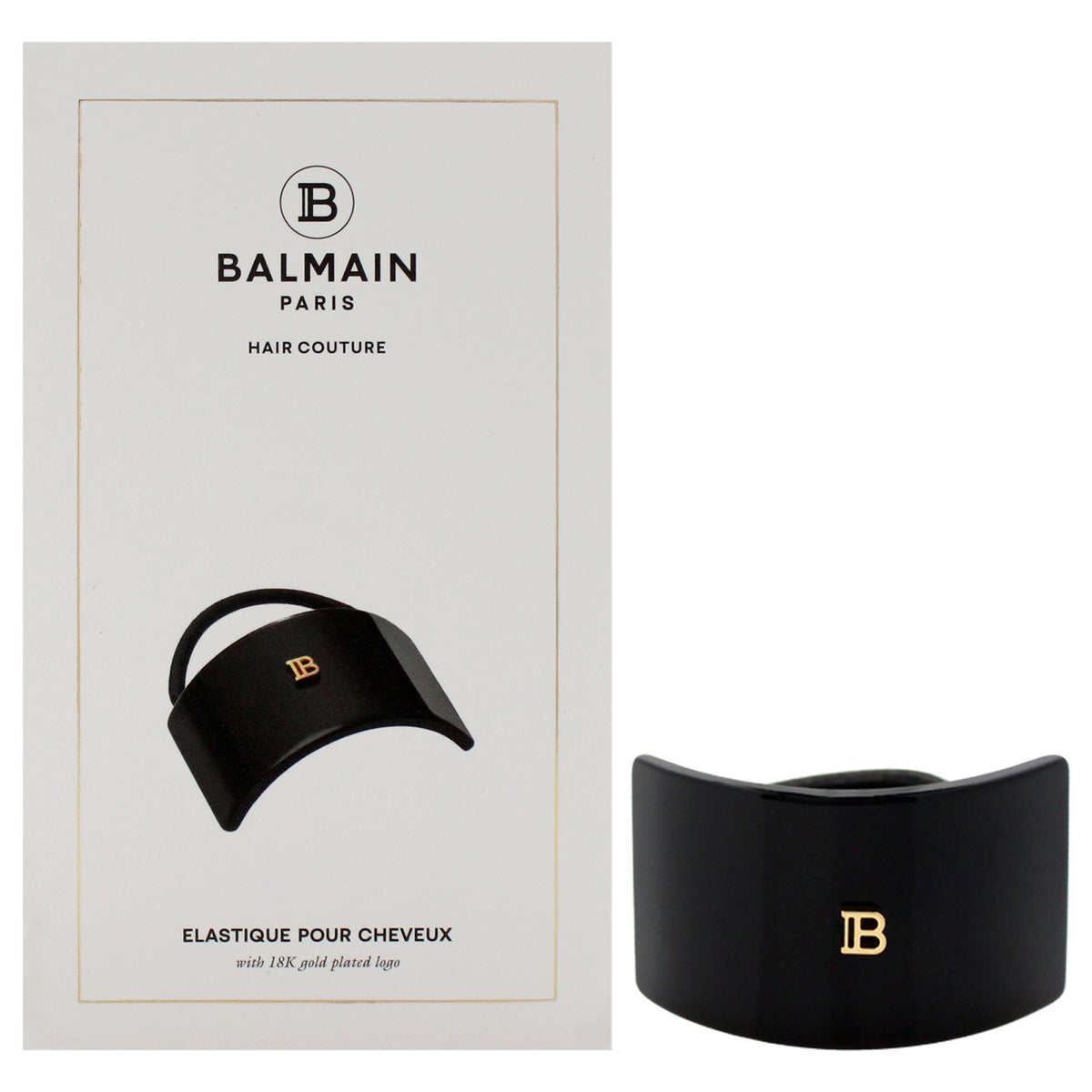 Cellulose Acetate Elastique Pour Cheveux - Black by Balmain Hair Couture for Women - 1 Pc Hair Elastic