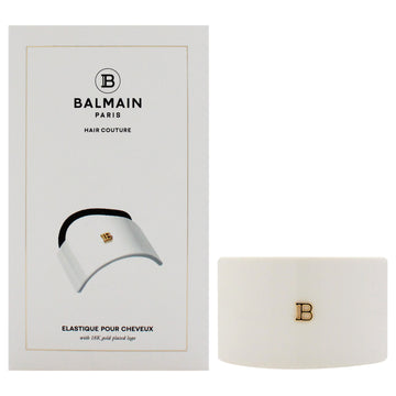 Cellulose Acetate Elastique Pour Cheveux - White by Balmain Hair Couture for Women - 1 Pc Hair Elastic