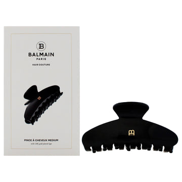 Cellulose Acetate Pince a Cheveux Medium - Black by Balmain Hair Couture for Women - 1 Pc Hair Clip