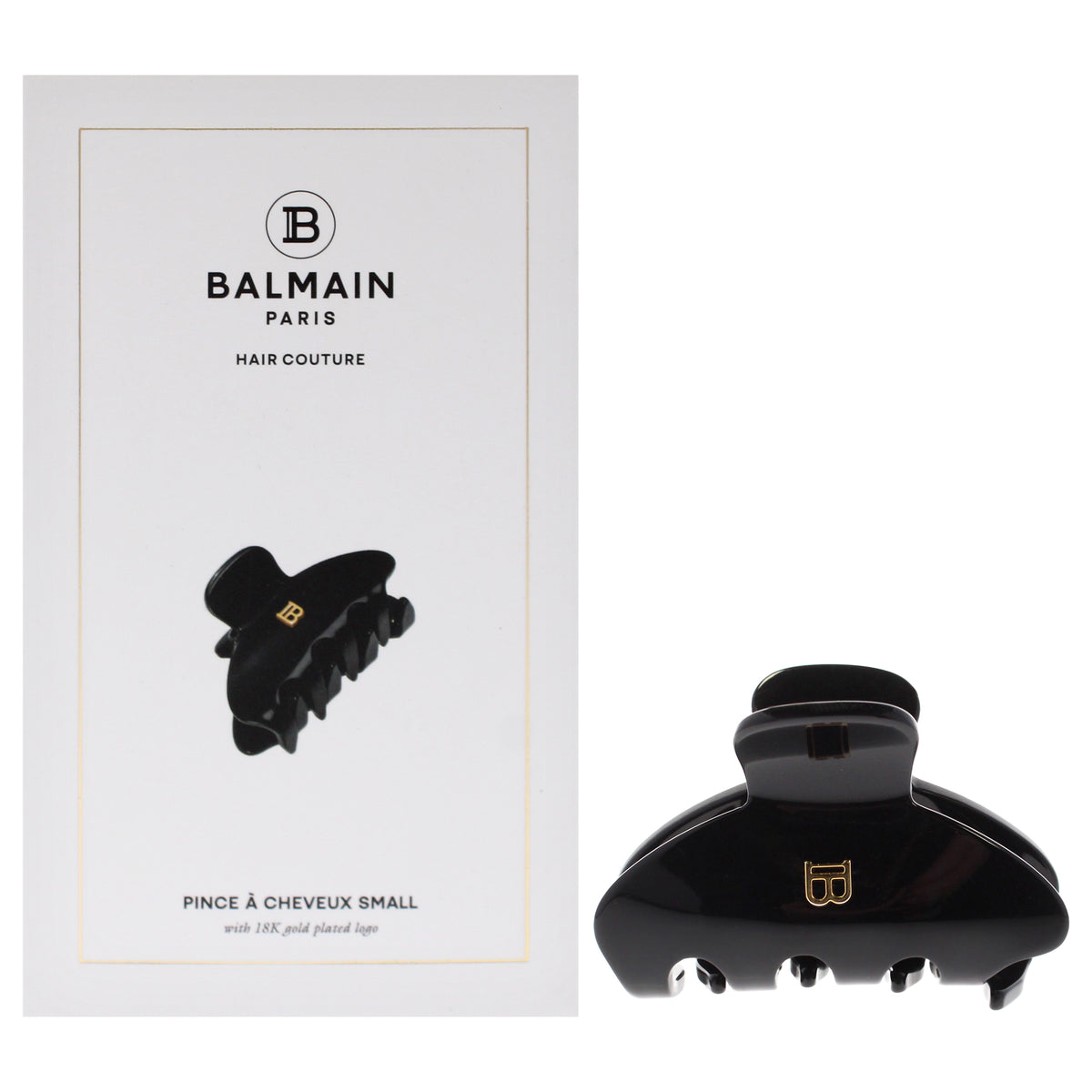 Cellulose Acetate Pince a Cheveux Small - Black by Balmain Hair Couture for Women - 1 Pc Hair Clip