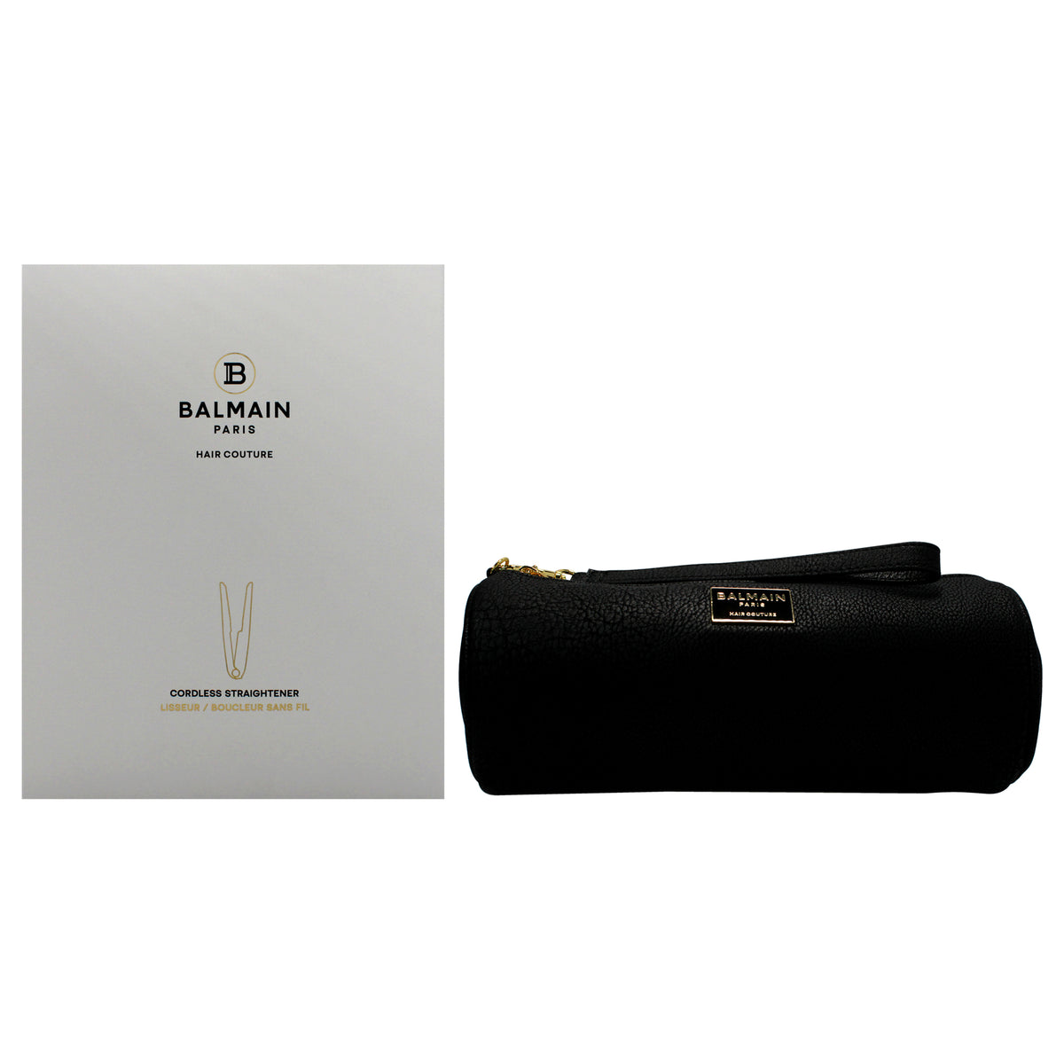 Cordless Straightener by Balmain Hair Couture for Women - 2 Pc Flat Iron, Pouch