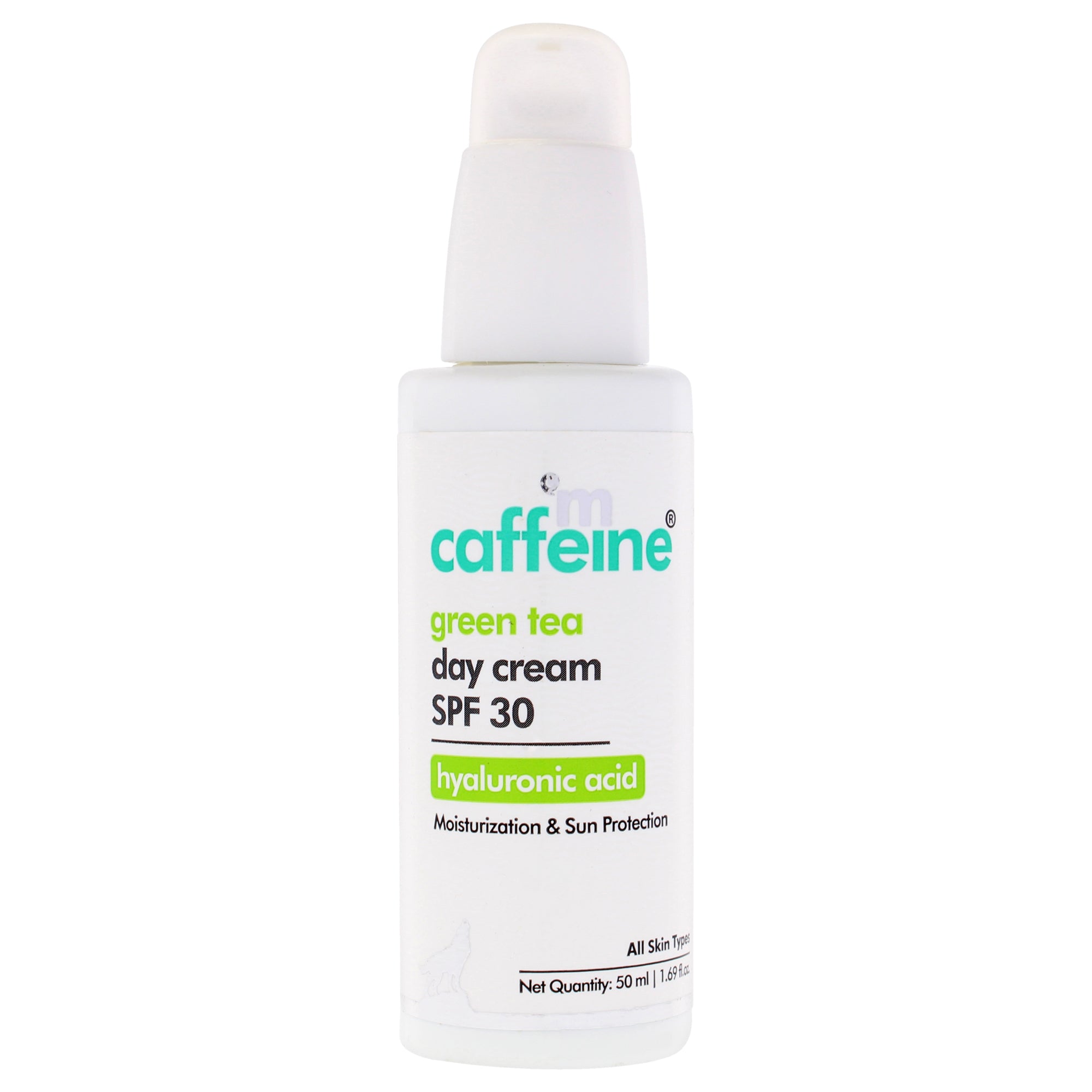 Green Tea Day Cream Hyaluronic Acid SPF 30 by mCaffeine for Unisex - 1.69 oz Cream