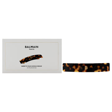 Cellulose Acetate Barrette Pour Cheveux Medium - Tortoise Shell by Balmain Hair Couture for Women - 1 Pc Hair Clip