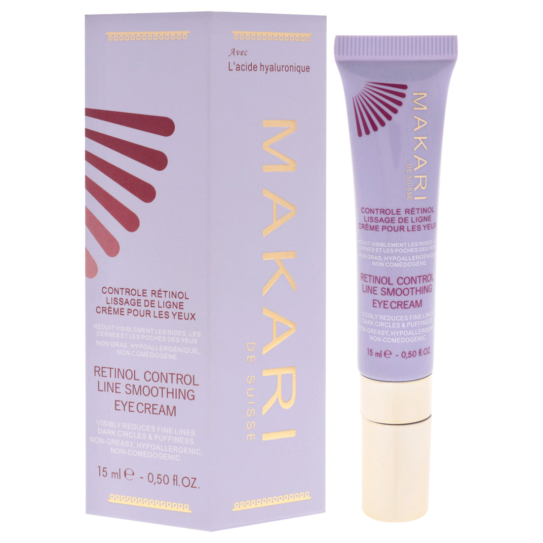 Retinol Control Line Smoothing Eye Cream by Makari for Women - 0.5 oz Cream