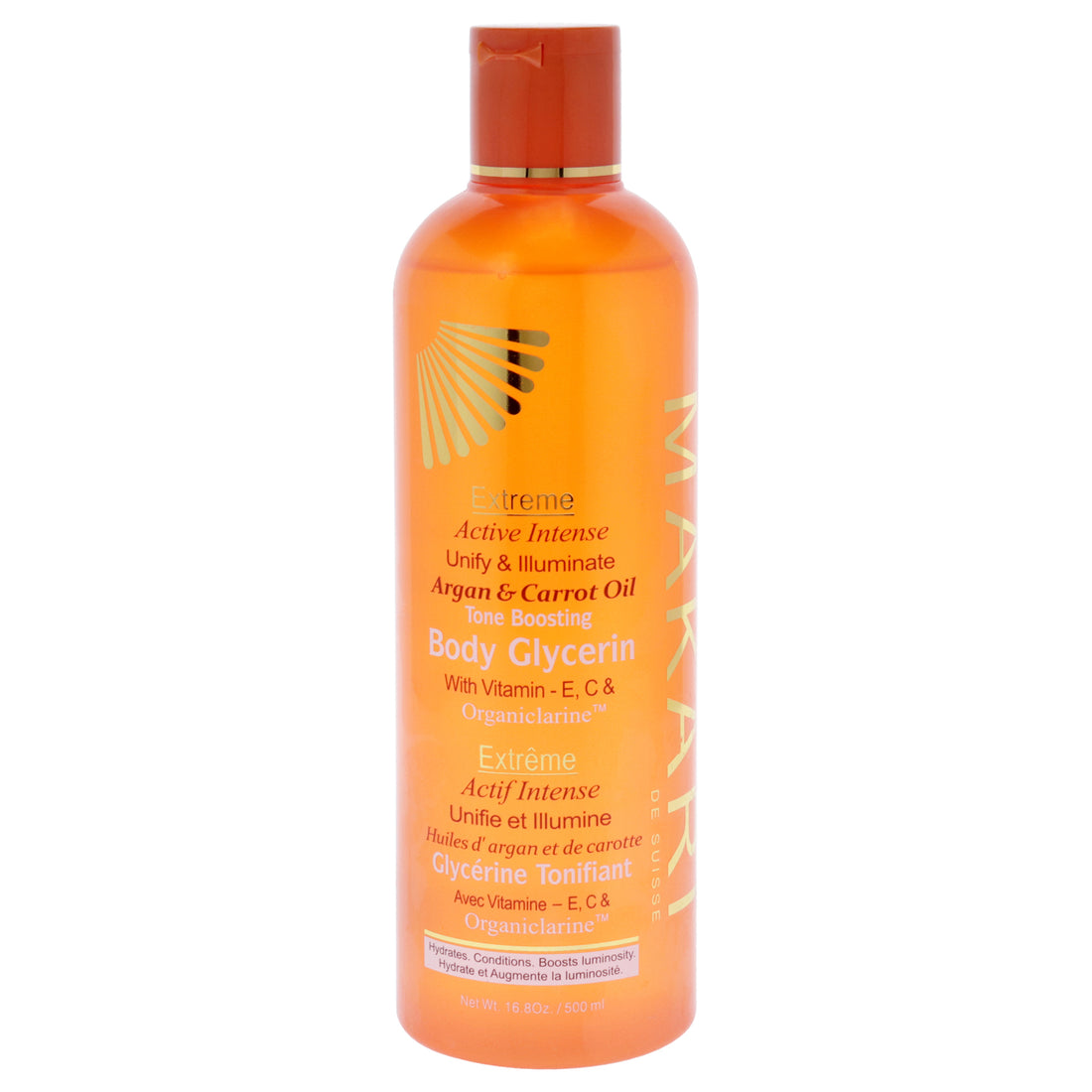 Extreme Argan and Carrot Oil Tone Boosting Body Glycerin by Makari for Women - 16.8 oz Oil