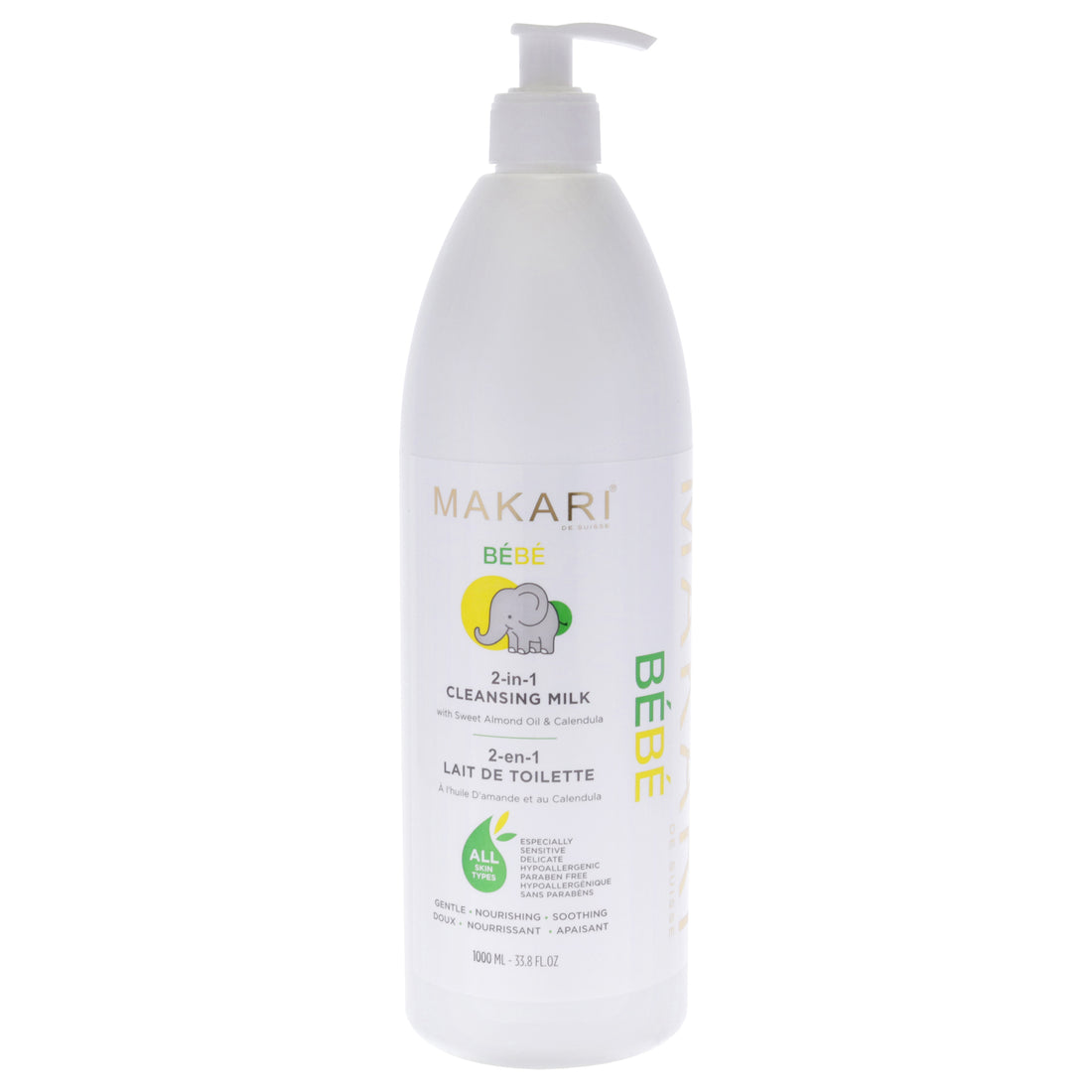 Bebe Care 2-in-1 Cleansing Milk by Makari for Kids - 33.8 oz Cleanser