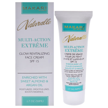 Multi-Action Extreme Glow Revitalizing Face Cream SPF 15 by Makari for Women - 1.7 oz Cream