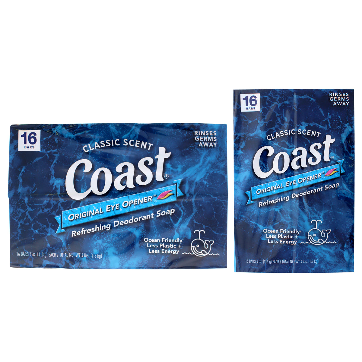 Refreshing Deodorant Soap - Classic Scent by Coast for Unisex - 16 x 4 oz Soap