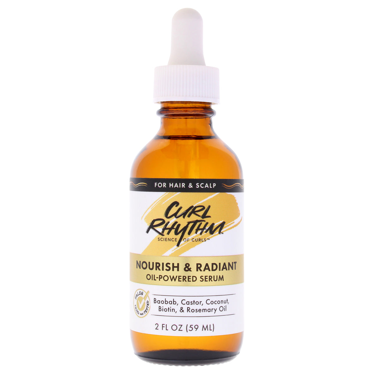 Nourish and Radiant Oil-Powered Serum by Curl Rhythm for Women - 2 oz Oil