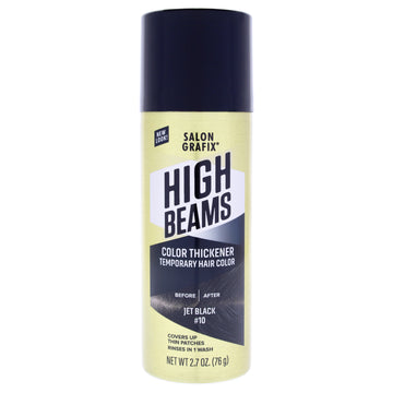 High Beams Color Thickener Temporary Spray - 10 Jet Black by Salon Grafix for Unisex - 2.7 oz Hair Color