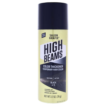 High Beams Color Thickener Temporary Spray - 11 Black by Salon Grafix for Unisex - 2.7 oz Hair Color