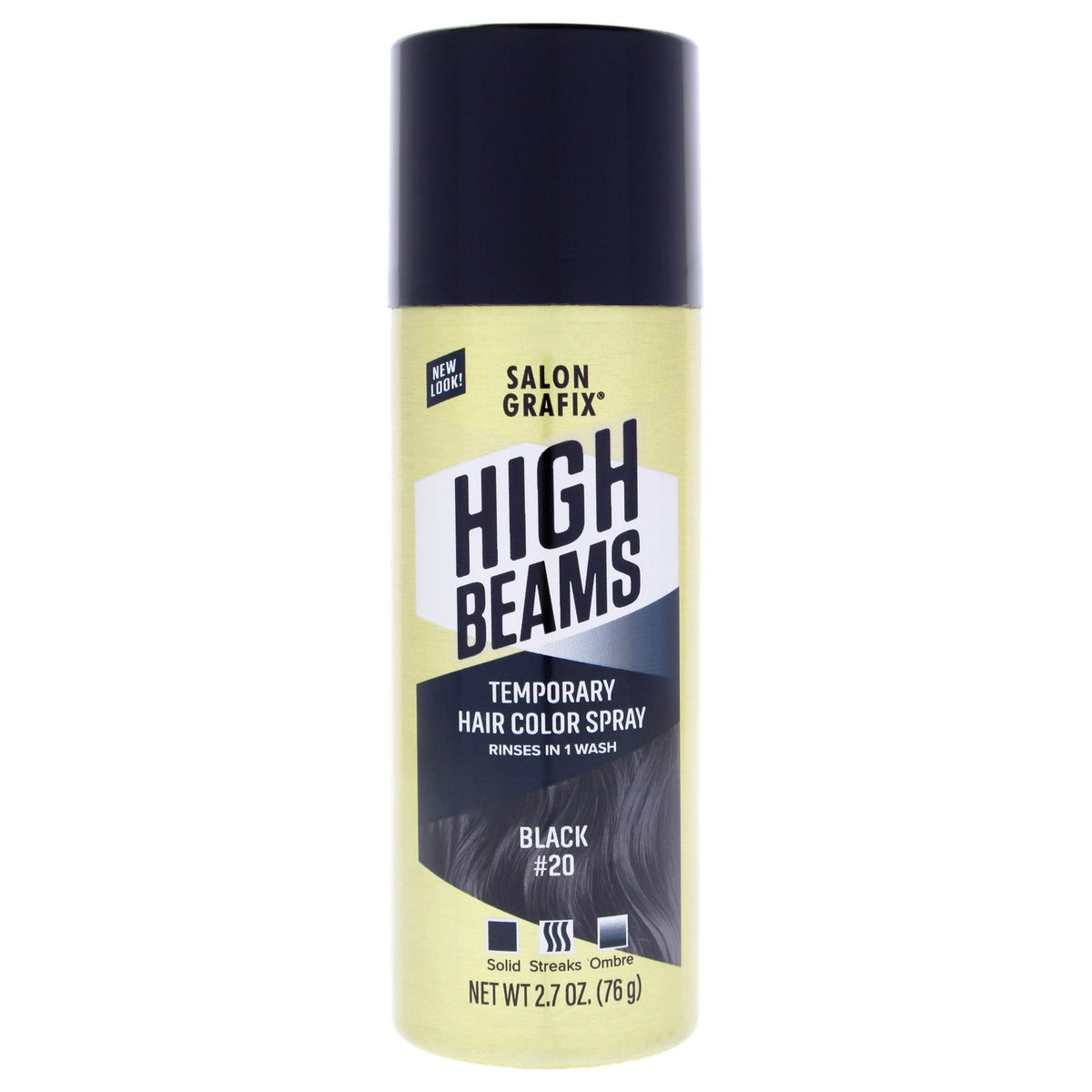 High Beams Intense Temporary Spray - 20 Black by Salon Grafix for Unisex - 2.7 oz Hair Color