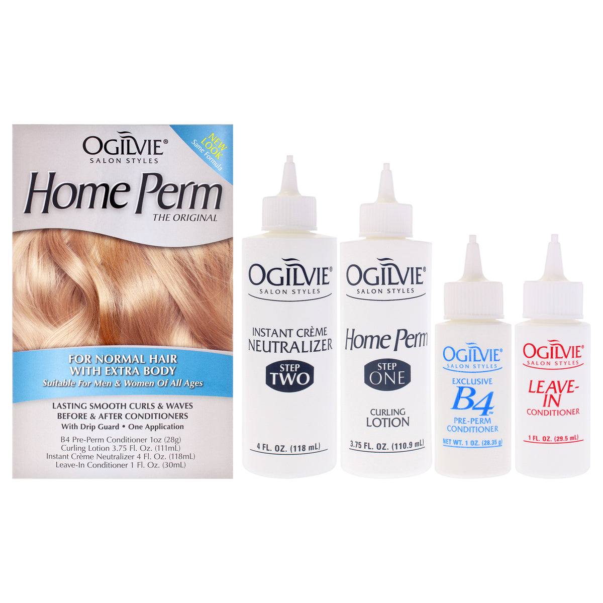 Home Perm The Original For Normal Hair with Extra Body by Ogilvie Salon Styles for Women - 1 Application Treatment