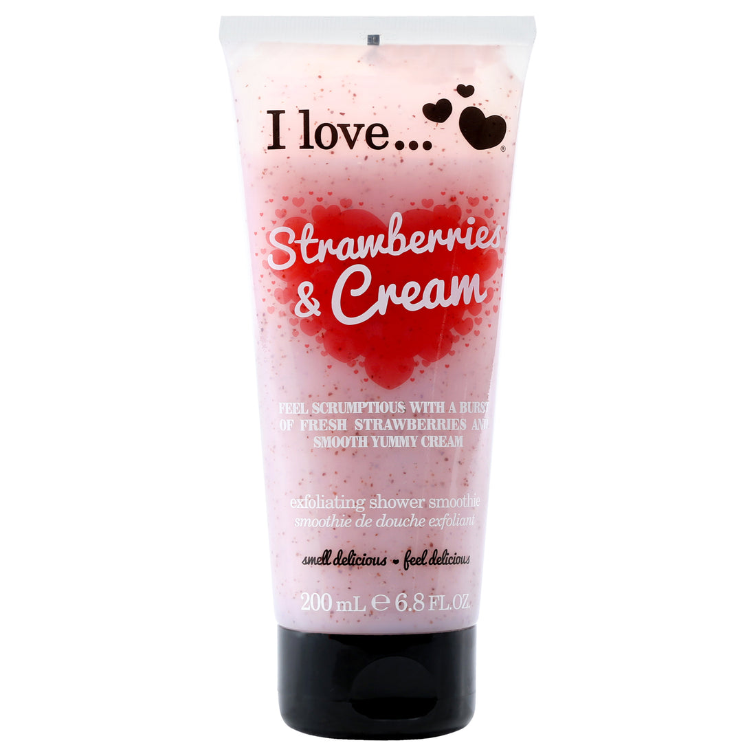 Exfoliating Shower Smoothie - Strawberries and Cream by I Love Cosmetics for Women - 6.8 oz Exfoliator