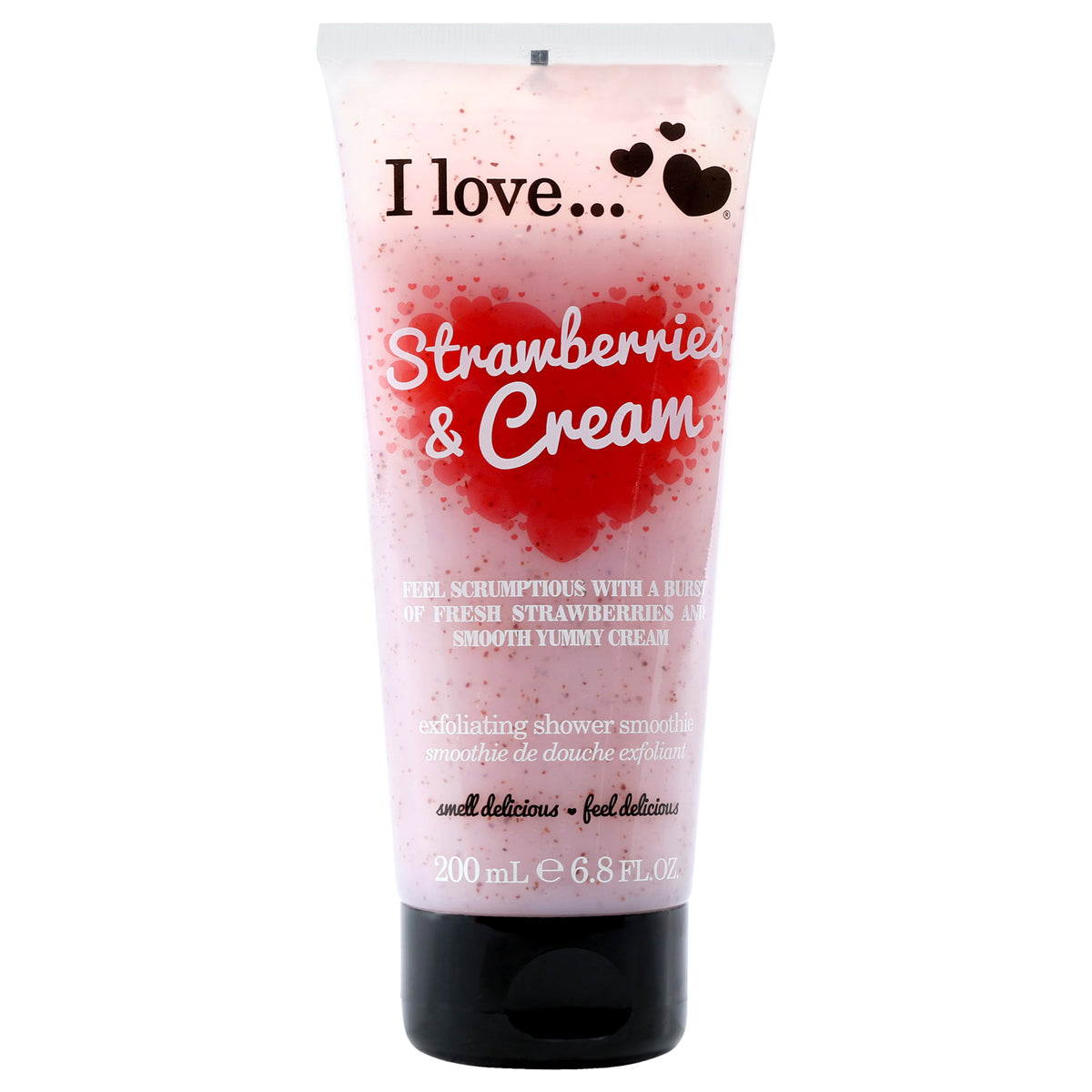 Exfoliating Shower Smoothie - Strawberries and Cream by I Love Cosmetics for Women - 6.8 oz Exfoliator