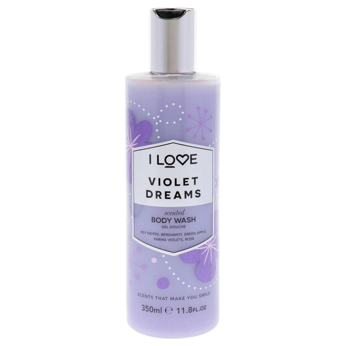 Scented Body Wash - Violet Dreams by I Love Cosmetics for Women - 11.8 oz Body Wash