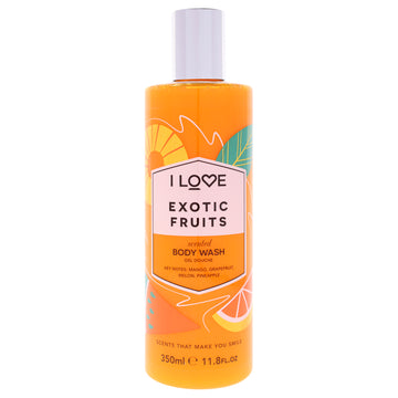 Scented Body Wash - Exotic Fruits by I Love Cosmetics for Women - 11.8 oz Body Wash