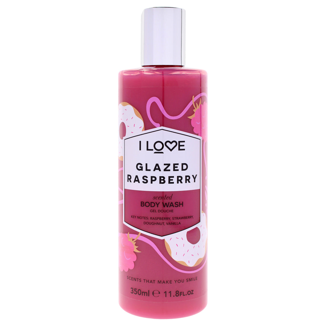 Scented Body Wash - Glazed Raspberry by I Love Cosmetics for Women - 11.8 oz Body Wash
