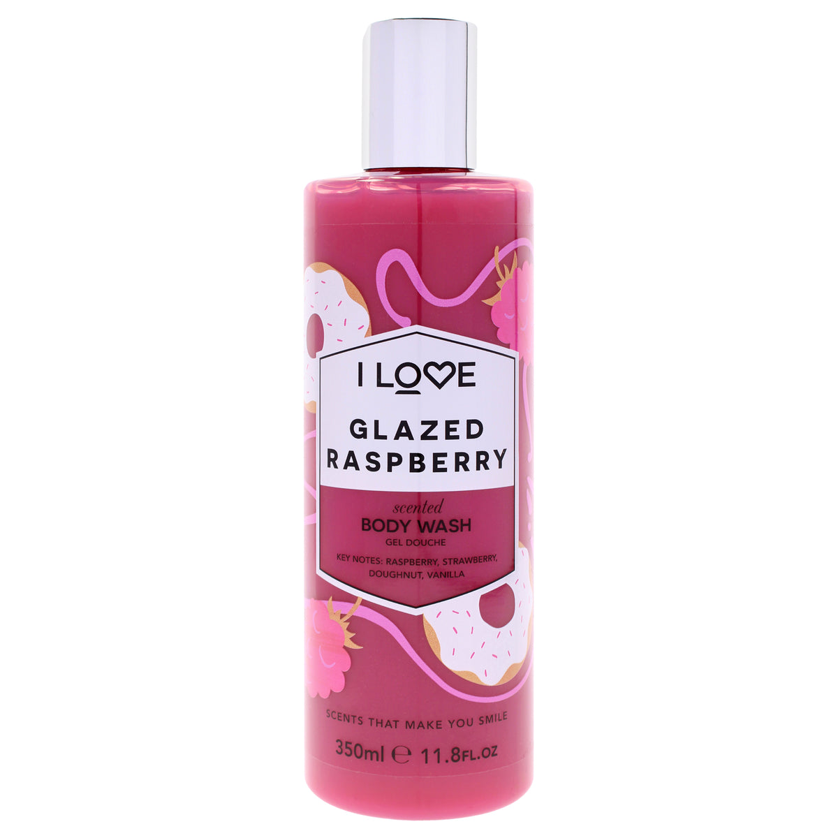 Scented Body Wash - Glazed Raspberry by I Love Cosmetics for Women - 11.8 oz Body Wash
