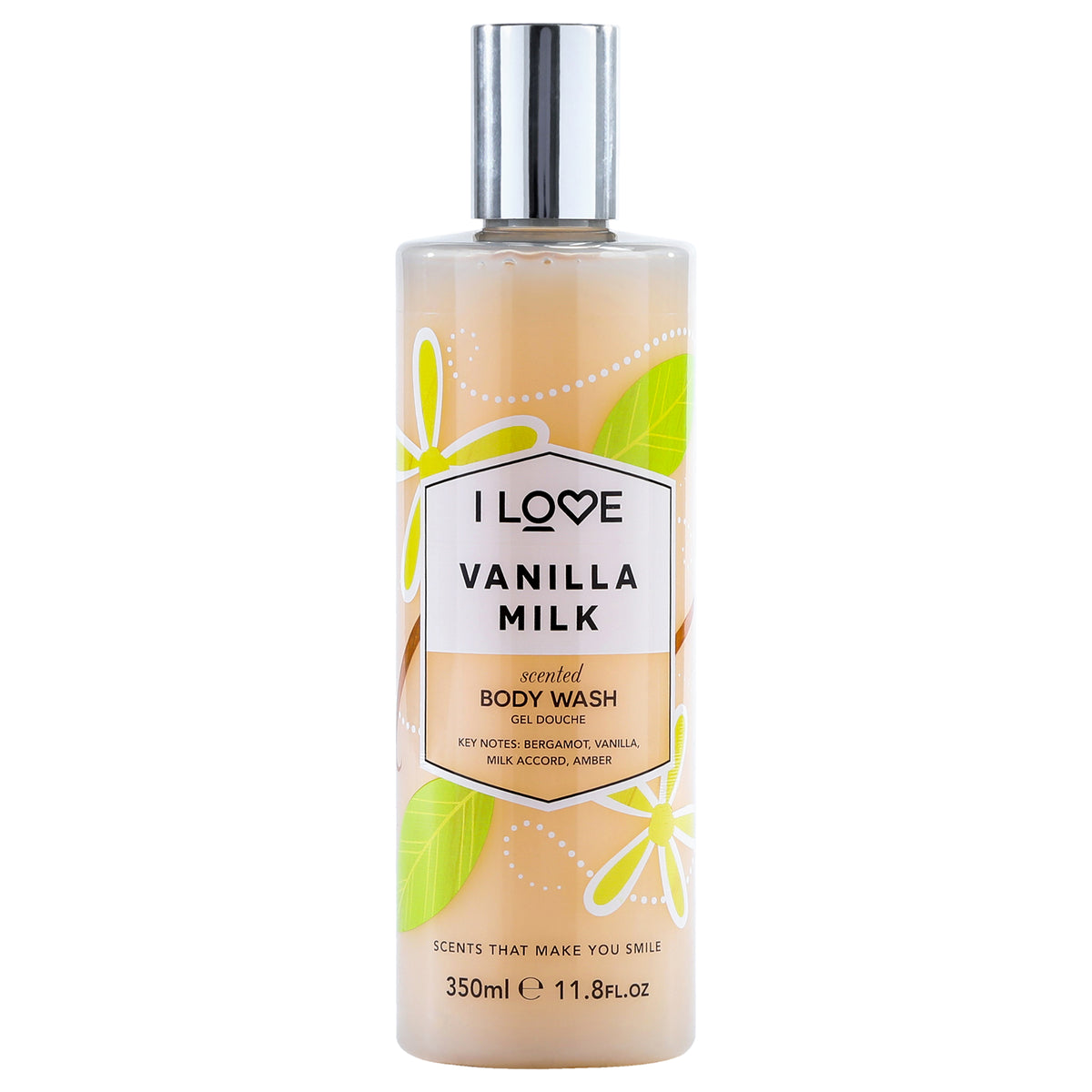 Scented Body Wash - Vanilla Milk by I Love Cosmetics for Women - 11.8 oz Body Wash