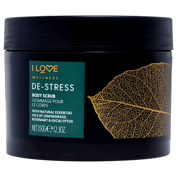 Wellness Body Scrub - De-Stress by I Love Cosmetics for Women - 12.3 oz Body Scrub