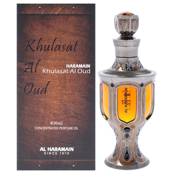 Khulasat Al Oud by Al Haramain for Unisex - 1.01 oz Concentrated Perfume Oil