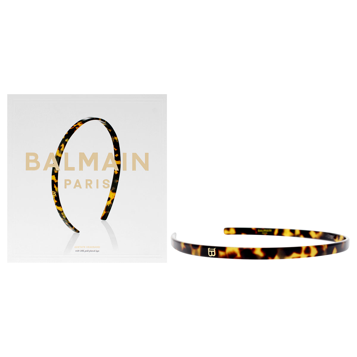 Cellulose Acetate Headband Small - Tortoise Shell by Balmain Hair Couture for Women - 1 Pc Headband