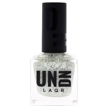 Vegan Nail Polish - 0203 Pink-Blue Splatter by UNDN for Women - 0.5 oz Nail Polish