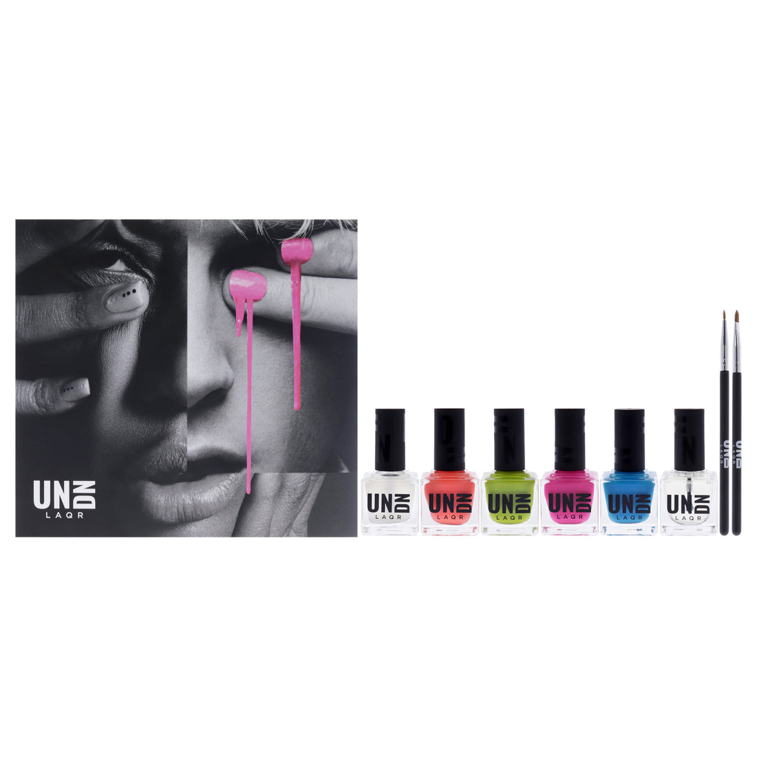 Jelly Top Coat Kit by UNDN for Women - 6 Pc 0.5oz Nail Polish - 803 Electric Washed, 0.5oz Nail Polish - 1103 Cloud Washed, 0.5oz Nail Polish - 904 Acid Washed, 0.5oz Nail Polish - 602 Brain Washed, 0.5oz Nail Polish - 0102 Matte Top Coat,