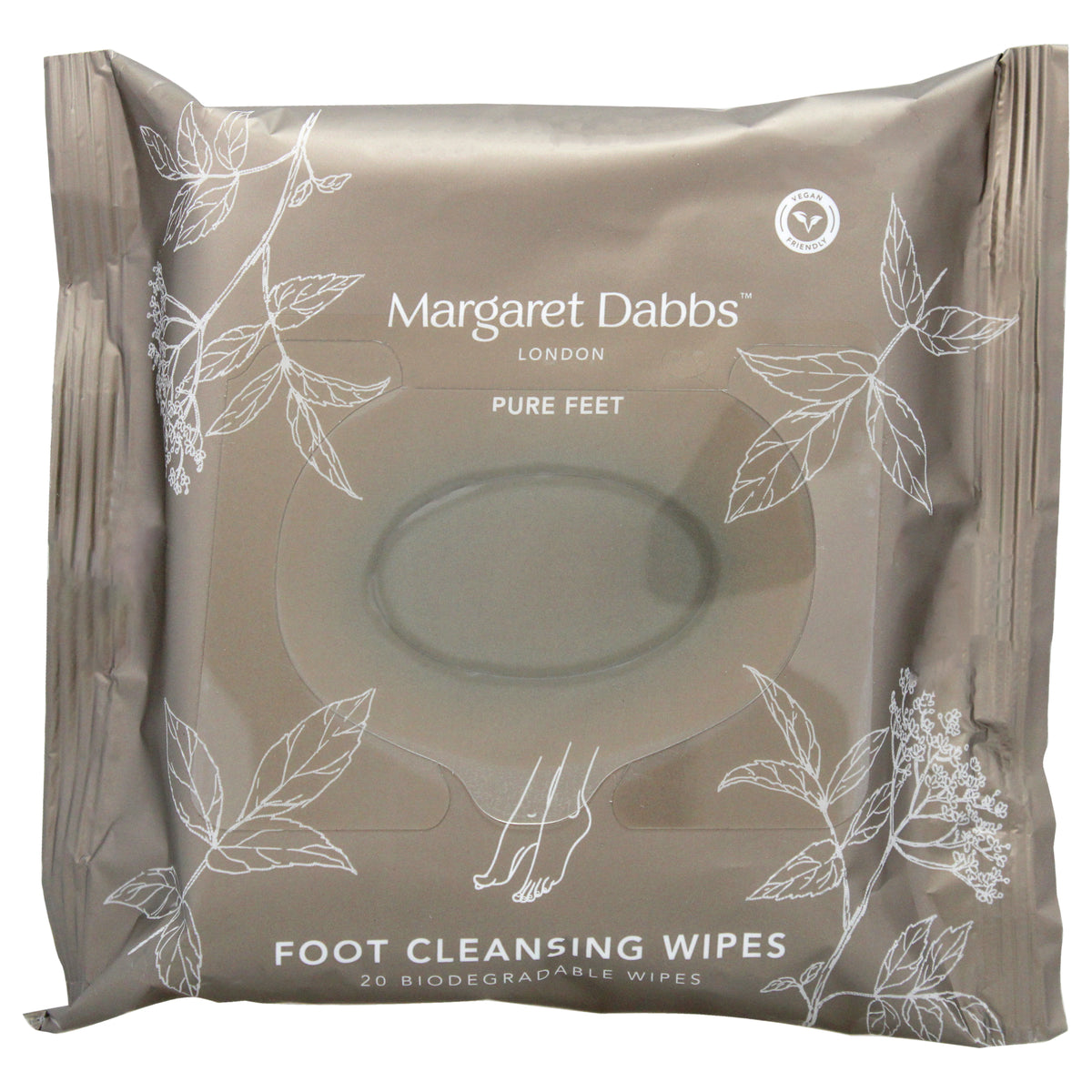 Pure Foot Cleansing Wipes by Margaret Dabbs for Unisex - 20 Count Wipes