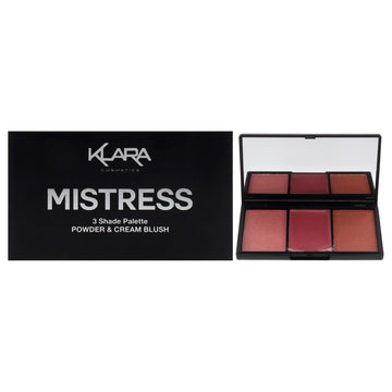 3 Shade Palette Powder and Cream Blush - Mistress by Klara for Women - 0.35 oz Makeup