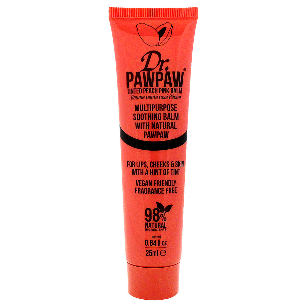 Multipurpose Soothing Tinted Balm - Peach Pink by Dr. PawPaw for Women - 0.84 oz Makeup