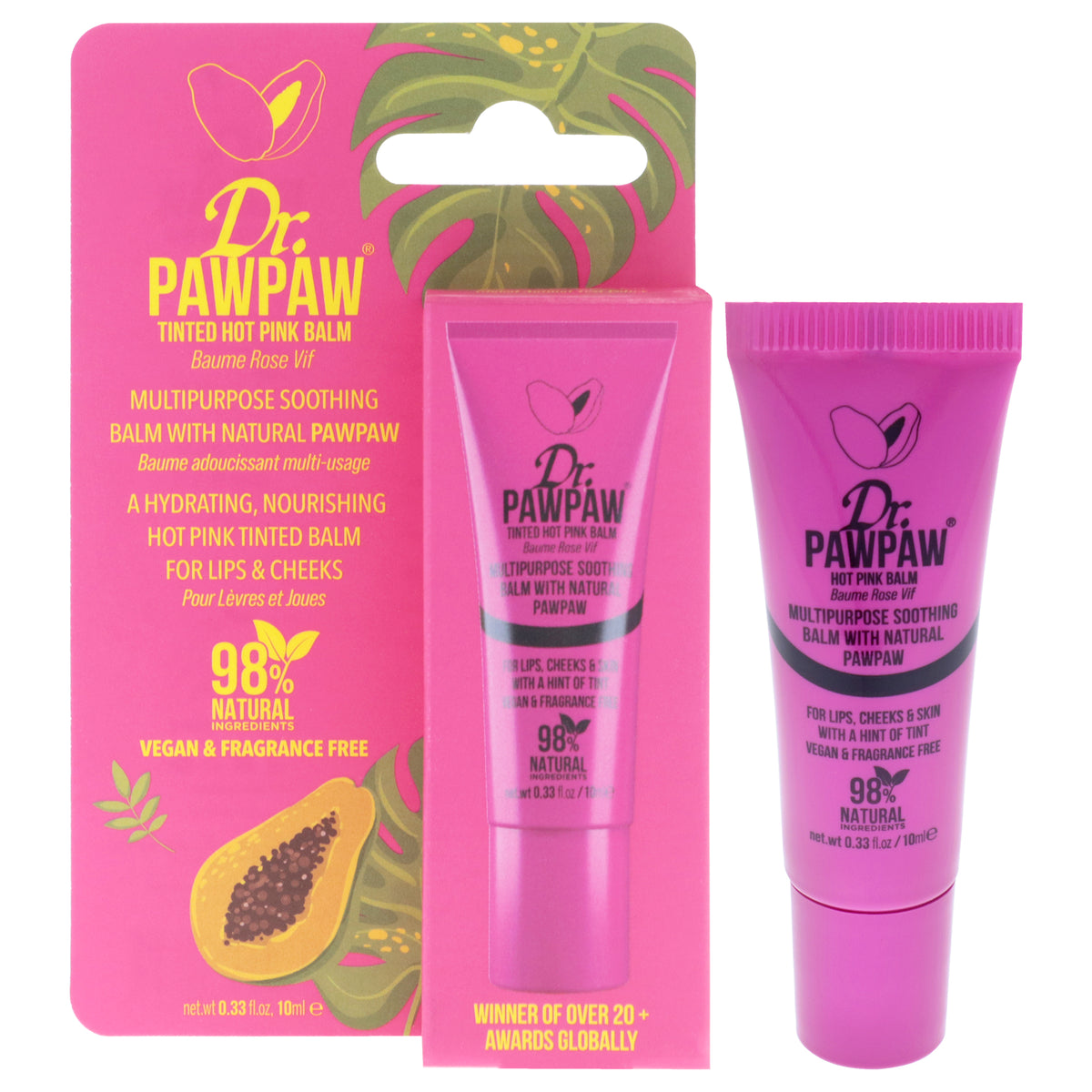 Multipurpose Soothing Tinted Balm - Hot Pink by Dr. PawPaw for Women - 0.33 oz Makeup