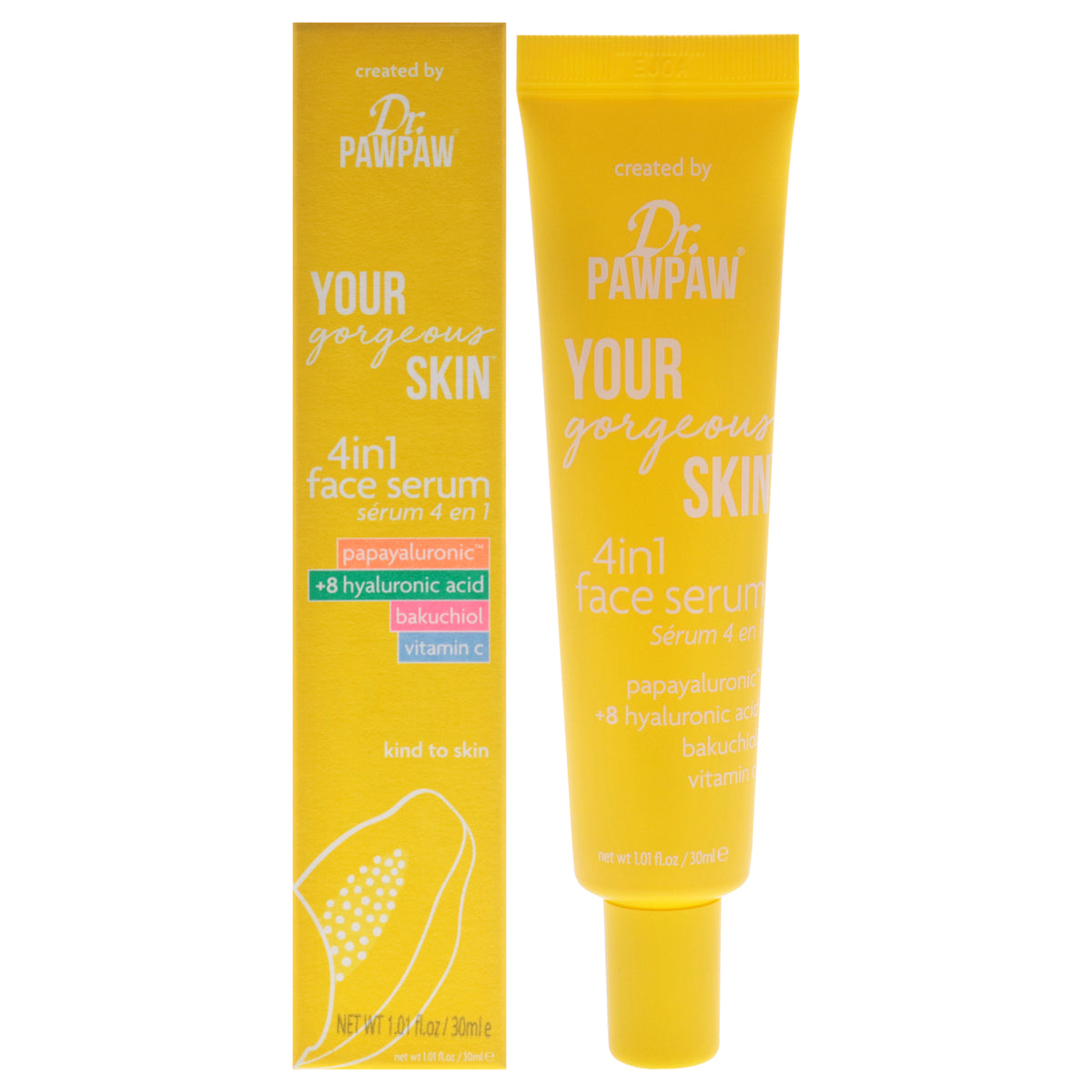 Your Gorgeous Skin 4 in 1 Face Serum by Dr. PawPaw for Women - 1.01 oz Serum
