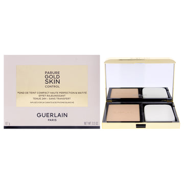 Parure Gold Skin Control Matte Compact Foundation - 2N Light Skin with Neutral Beige Undertones by Guerlain for Women - 0.3 oz Foundation (Refillable)