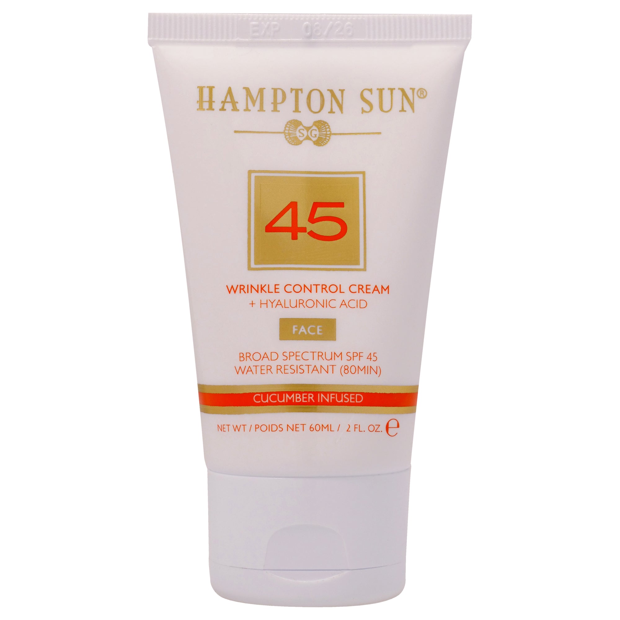 Wrinkle Control Face Cream SPF 45 by Hampton Sun for Unisex - 2 oz Cream