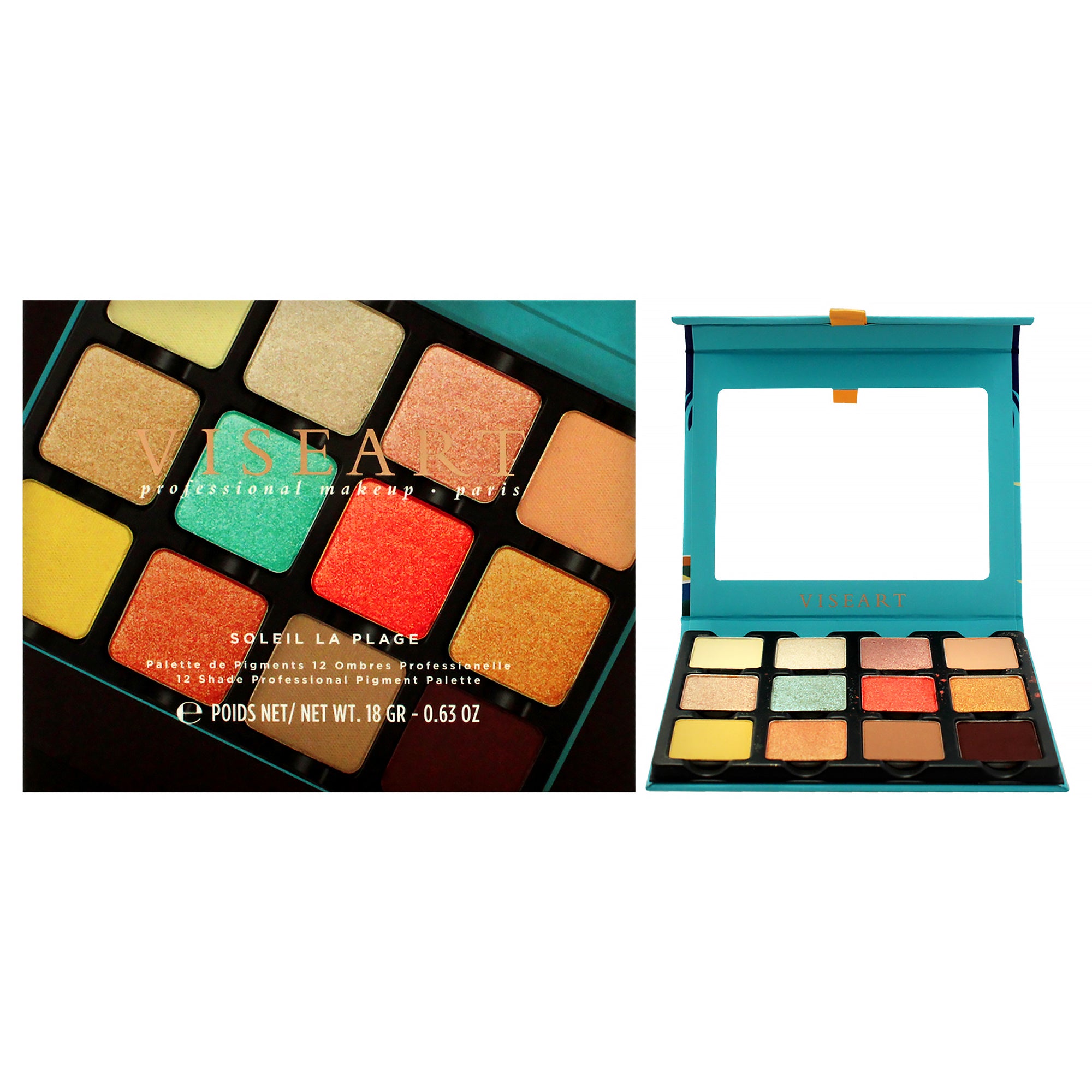 Etendu Eyeshadow Palette - Soleil La Plage by Viseart Paris for Women - 0.63 oz Eye Shadow